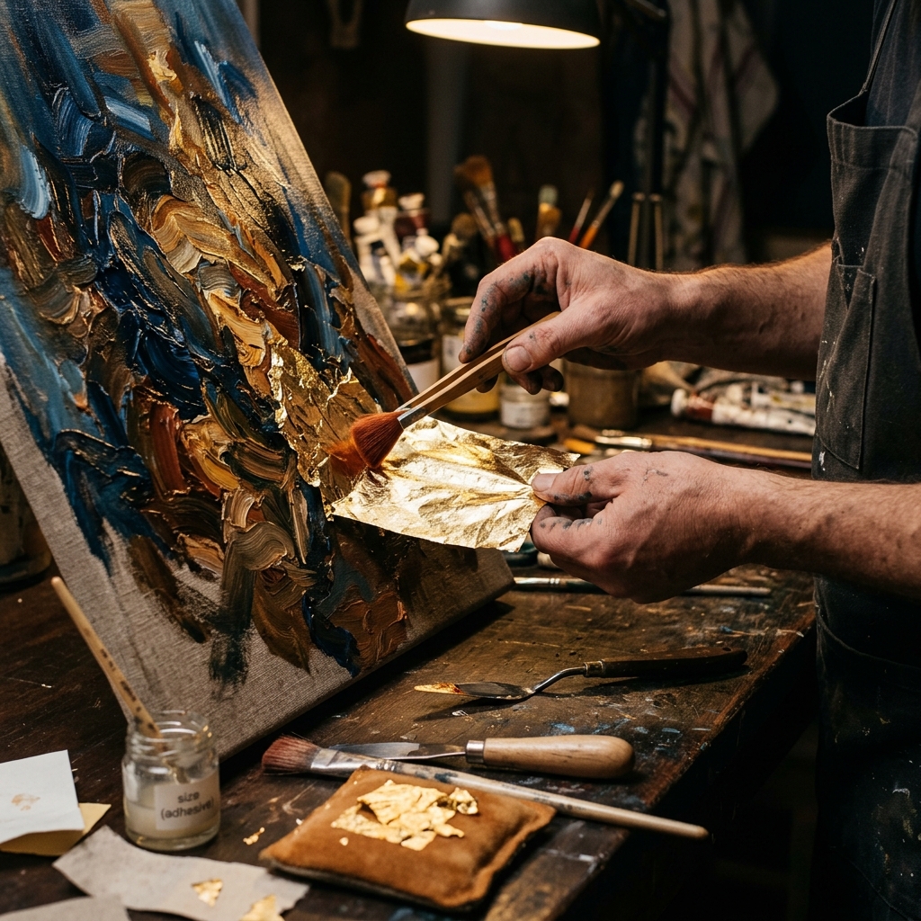 Abstract Gold — Gold leaf application